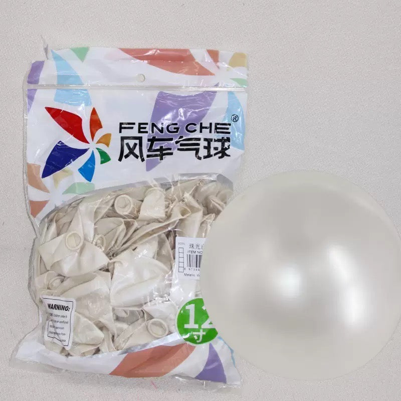 12" Thickened Latex Balloons 100pcs, Assorted Standard Pearl &amp; Matte Colors, Round Windmill Balloons for Fresh Style Party &amp; Event Decor