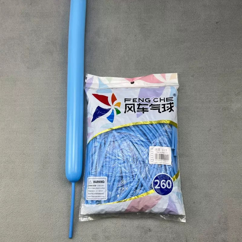 260 Long Magic Balloons, Thickened Latex Twisting Balloons for Clown &amp; Cartoon Sculptures, Party and Street Vending
