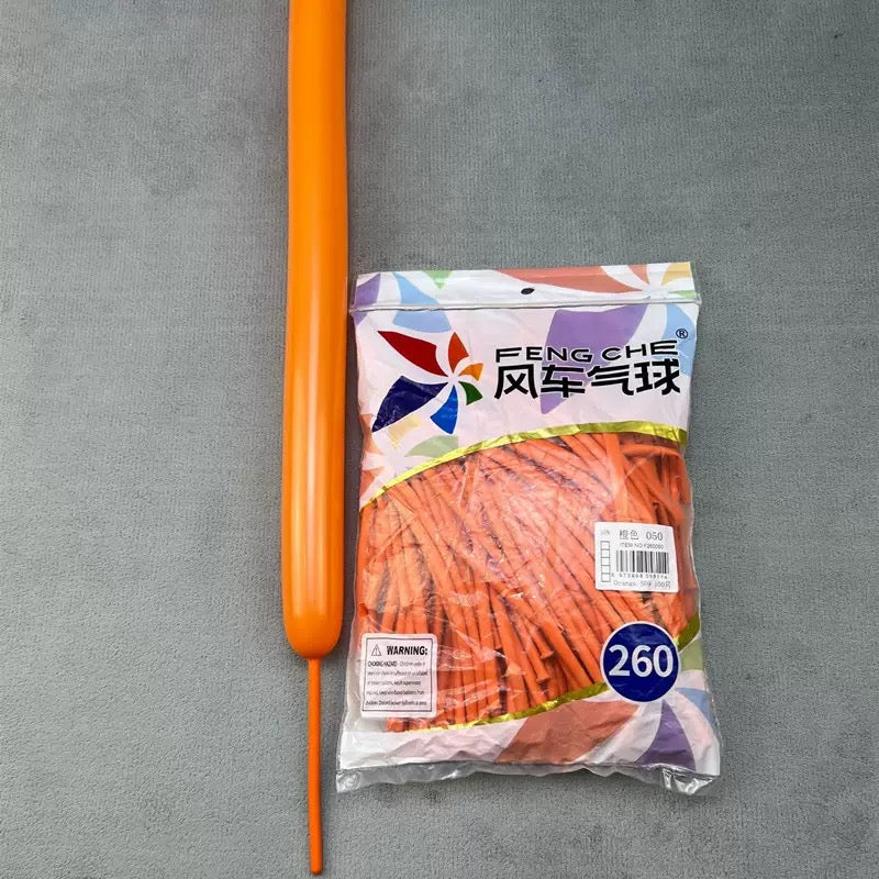260 Long Magic Balloons, Thickened Latex Twisting Balloons for Clown &amp; Cartoon Sculptures, Party and Street Vending