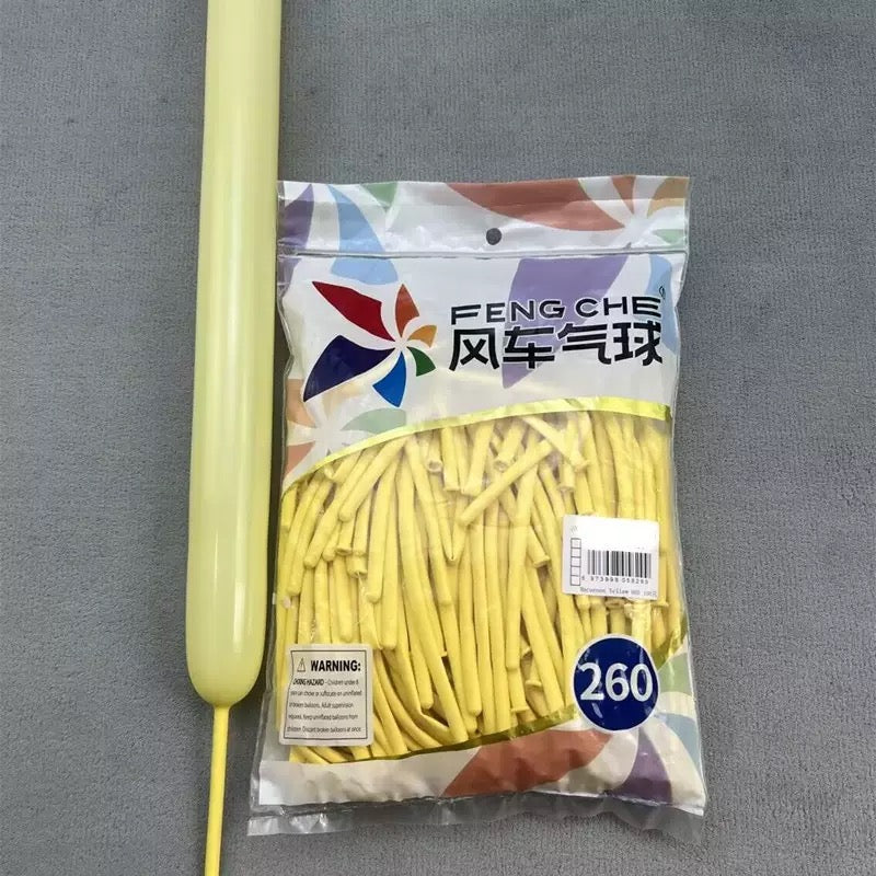 260 Long Magic Balloons, Thickened Latex Twisting Balloons for Clown &amp; Cartoon Sculptures, Party and Street Vending