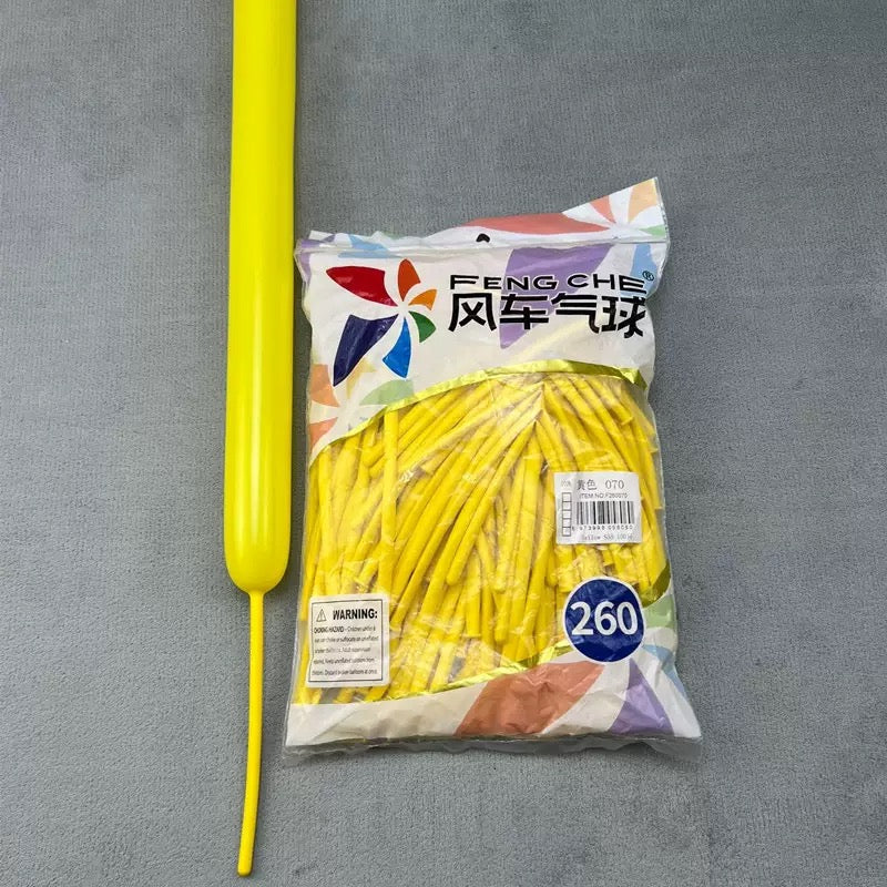 260 Long Magic Balloons, Thickened Latex Twisting Balloons for Clown &amp; Cartoon Sculptures, Party and Street Vending