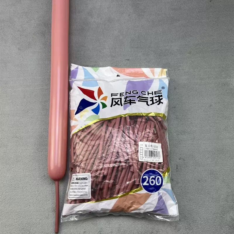 260 Long Magic Balloons, Thickened Latex Twisting Balloons for Clown &amp; Cartoon Sculptures, Party and Street Vending