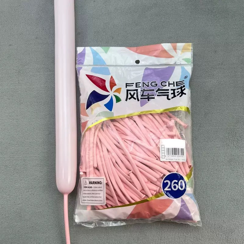 260 Long Magic Balloons, Thickened Latex Twisting Balloons for Clown &amp; Cartoon Sculptures, Party and Street Vending