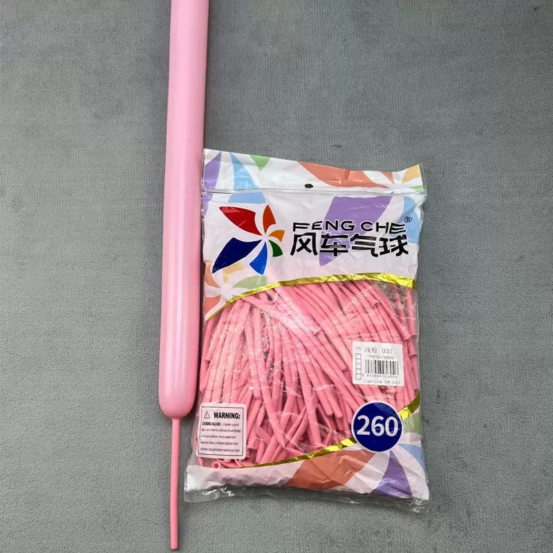 260 Long Magic Balloons, Thickened Latex Twisting Balloons for Clown &amp; Cartoon Sculptures, Party and Street Vending