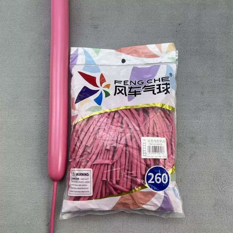260 Long Magic Balloons, Thickened Latex Twisting Balloons for Clown &amp; Cartoon Sculptures, Party and Street Vending
