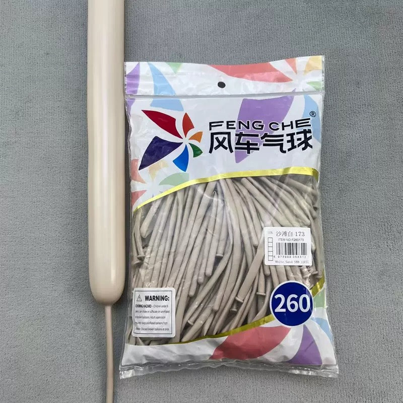 260 Long Magic Balloons, Thickened Latex Twisting Balloons for Clown &amp; Cartoon Sculptures, Party and Street Vending