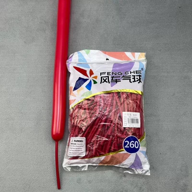 260 Long Magic Balloons, Thickened Latex Twisting Balloons for Clown &amp; Cartoon Sculptures, Party and Street Vending