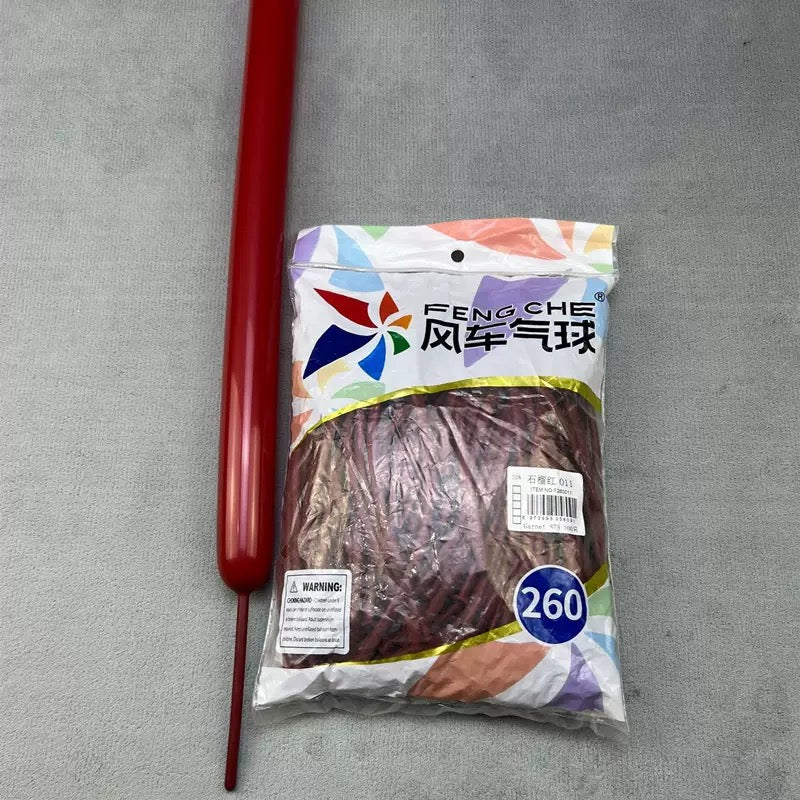 260 Long Magic Balloons, Thickened Latex Twisting Balloons for Clown &amp; Cartoon Sculptures, Party and Street Vending