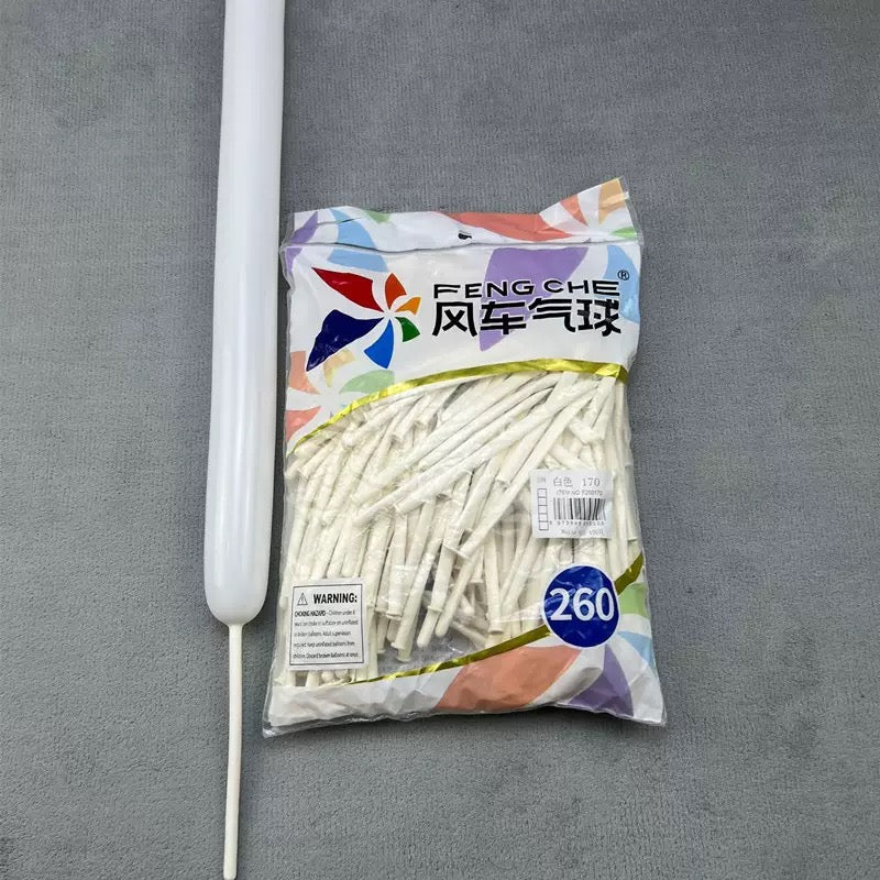 260 Long Magic Balloons, Thickened Latex Twisting Balloons for Clown &amp; Cartoon Sculptures, Party and Street Vending