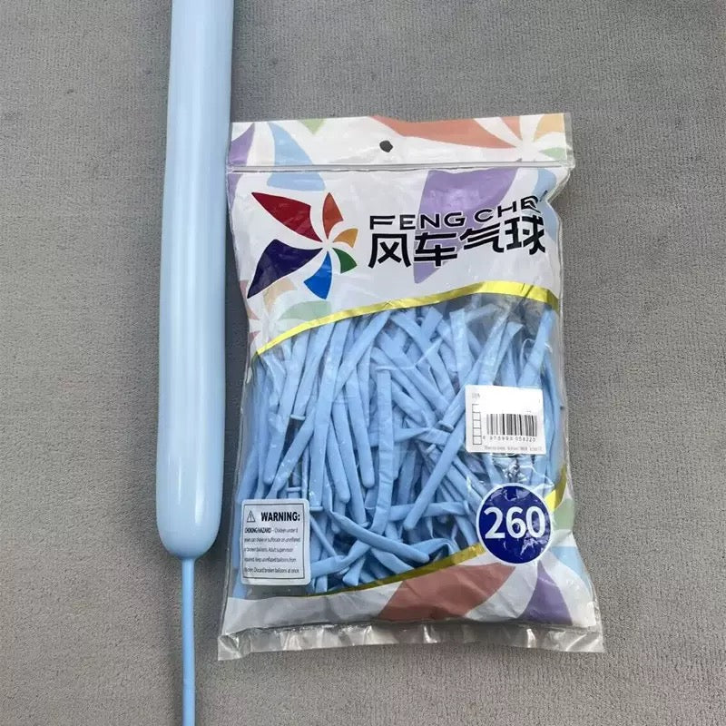 260 Long Magic Balloons, Thickened Latex Twisting Balloons for Clown &amp; Cartoon Sculptures, Party and Street Vending