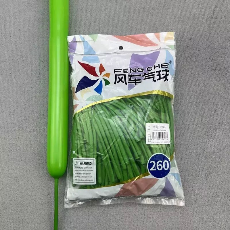 260 Long Magic Balloons, Thickened Latex Twisting Balloons for Clown &amp; Cartoon Sculptures, Party and Street Vending