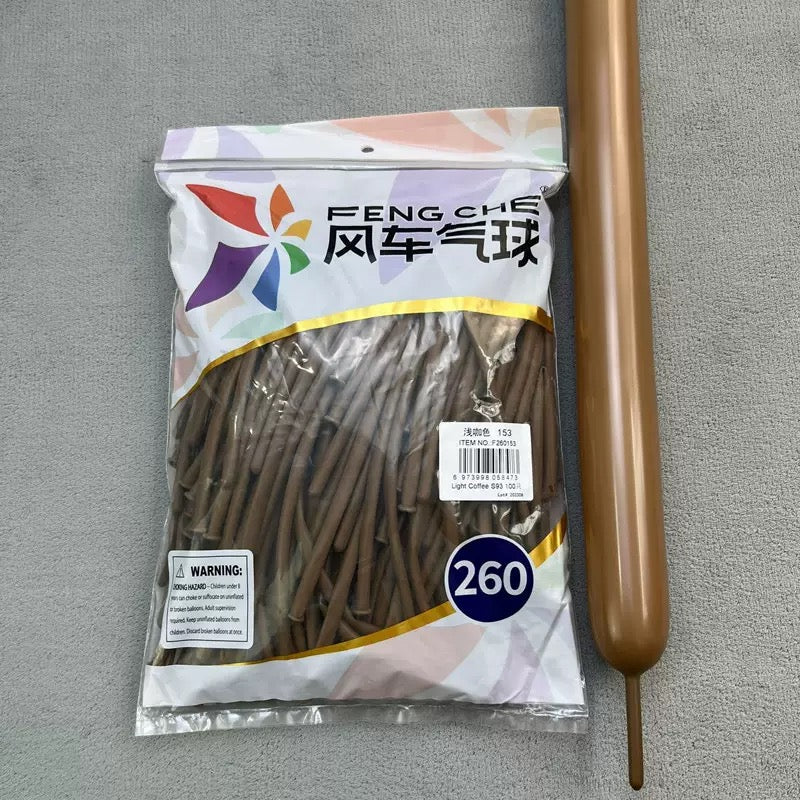 260 Long Magic Balloons, Thickened Latex Twisting Balloons for Clown &amp; Cartoon Sculptures, Party and Street Vending