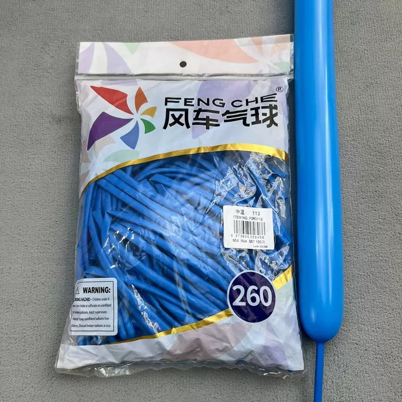 260 Long Magic Balloons, Thickened Latex Twisting Balloons for Clown &amp; Cartoon Sculptures, Party and Street Vending