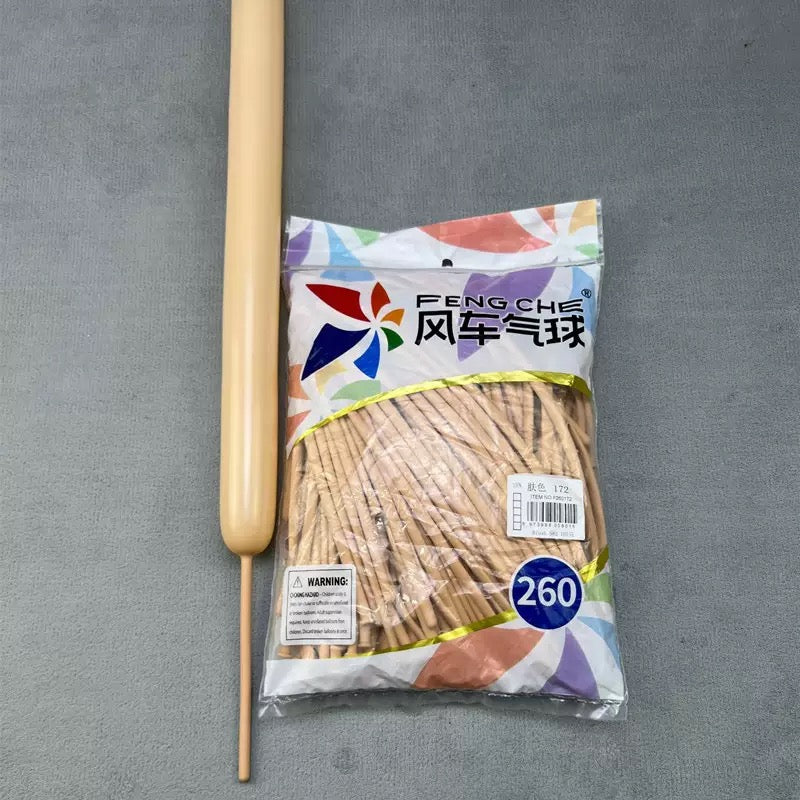 260 Long Magic Balloons, Thickened Latex Twisting Balloons for Clown &amp; Cartoon Sculptures, Party and Street Vending