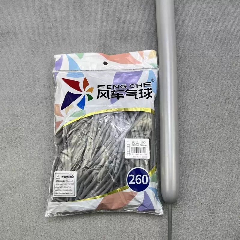 260 Long Magic Balloons, Thickened Latex Twisting Balloons for Clown &amp; Cartoon Sculptures, Party and Street Vending