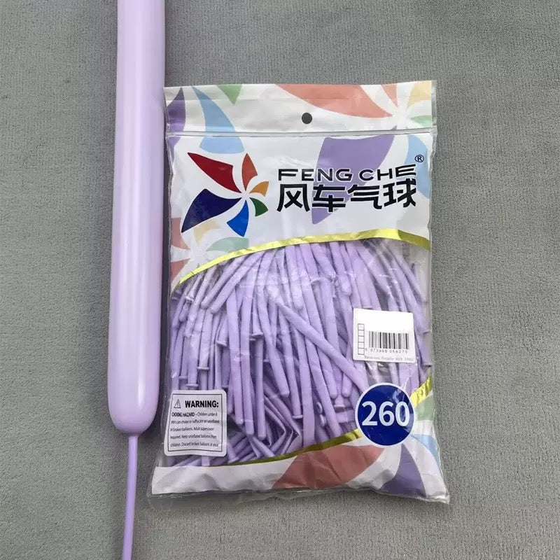 260 Long Magic Balloons, Thickened Latex Twisting Balloons for Clown &amp; Cartoon Sculptures, Party and Street Vending