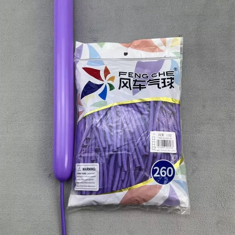 260 Long Magic Balloons, Thickened Latex Twisting Balloons for Clown &amp; Cartoon Sculptures, Party and Street Vending