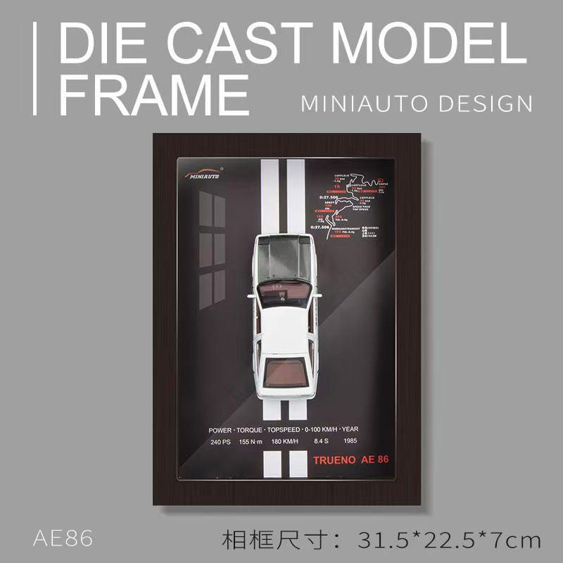 Alloy Car Model 3D Hanging Painting 1:32 Lecon Supercar Model Photo Frame Gift Home Decoration