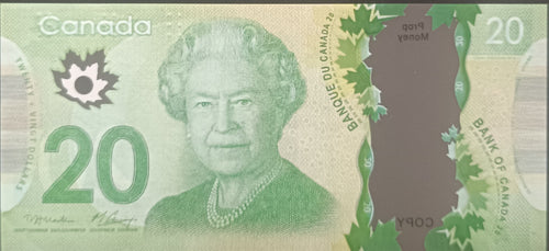 50 Dollar Canadian Prop Banknote for Video Production Paper Commemorative Bill for MV Film and Visual Effects CaD
