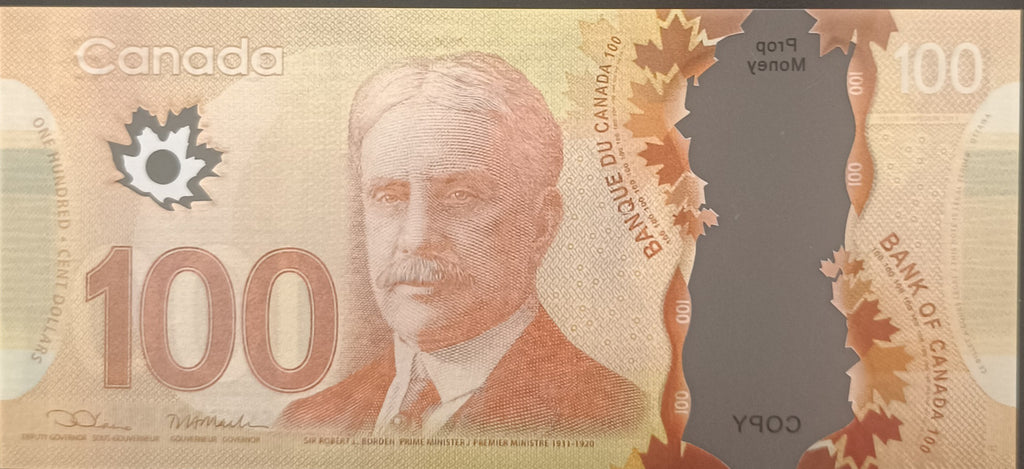 50 Dollar Canadian Prop Banknote for Video Production Paper Commemorative Bill for MV Film and Visual Effects CaD