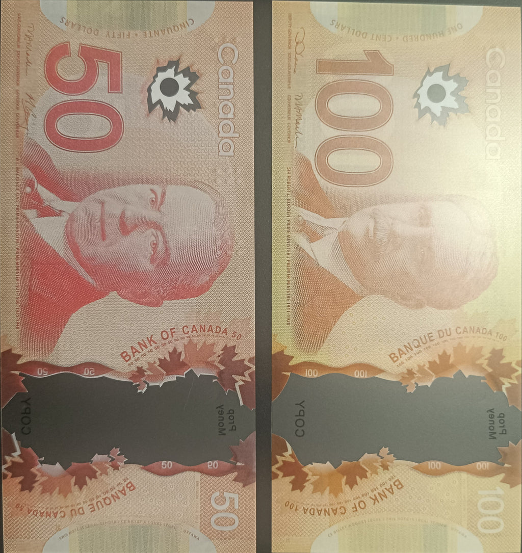 50 Dollar Canadian Prop Banknote for Video Production Paper Commemorative Bill for MV Film and Visual Effects CaD