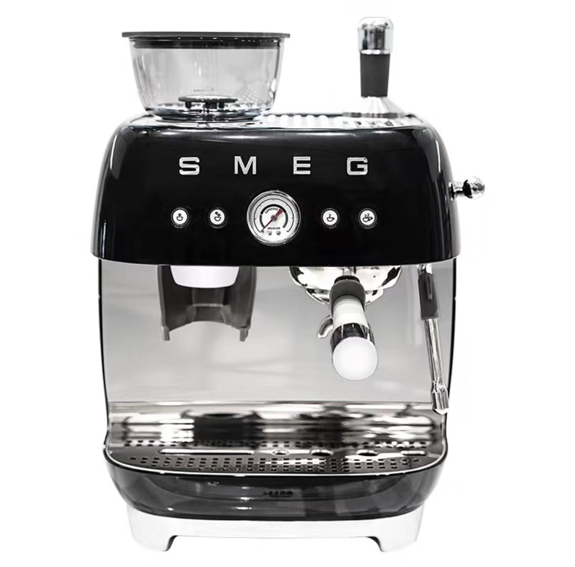 Smeg EGF03 50's Style Espresso Coffee Machine with Integrated Grinder & Milk Frother