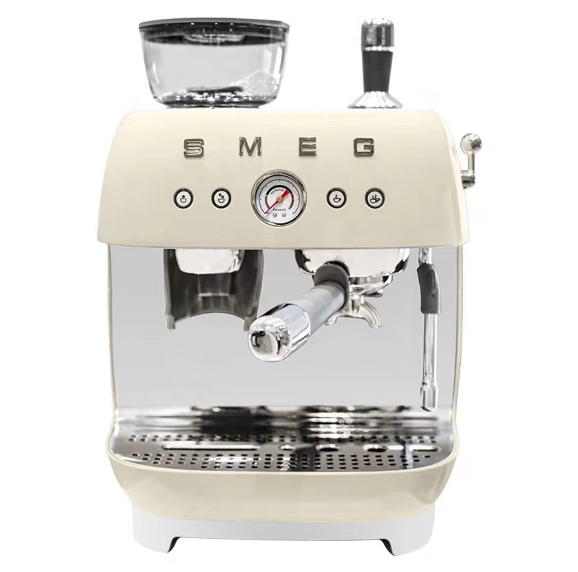 Smeg EGF03 50's Style Espresso Coffee Machine with Integrated Grinder & Milk Frother