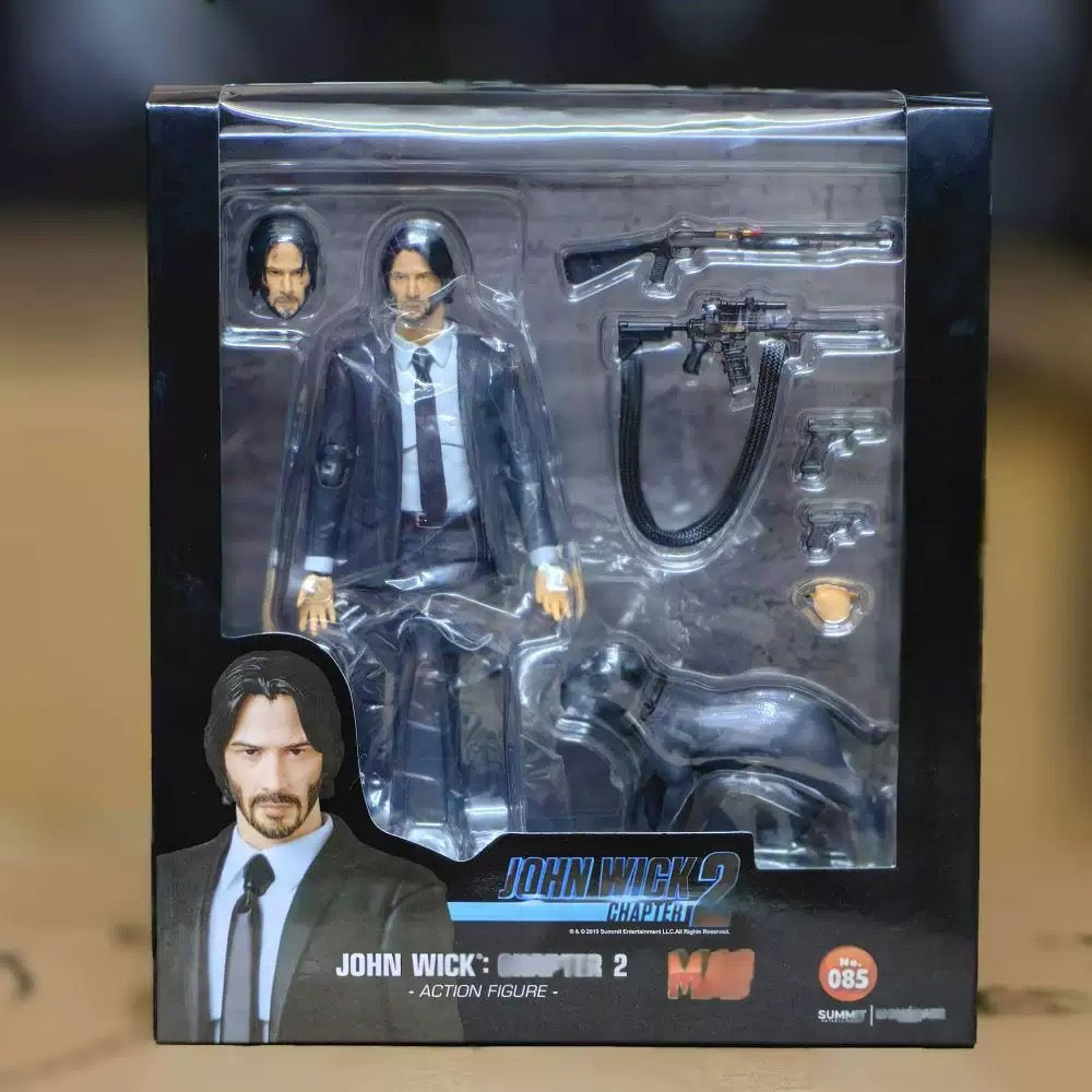 John Wick MAFEX 085 Articulated Figure Collectible Model Statue Desk Decor Gift Keanu Reeves Toys