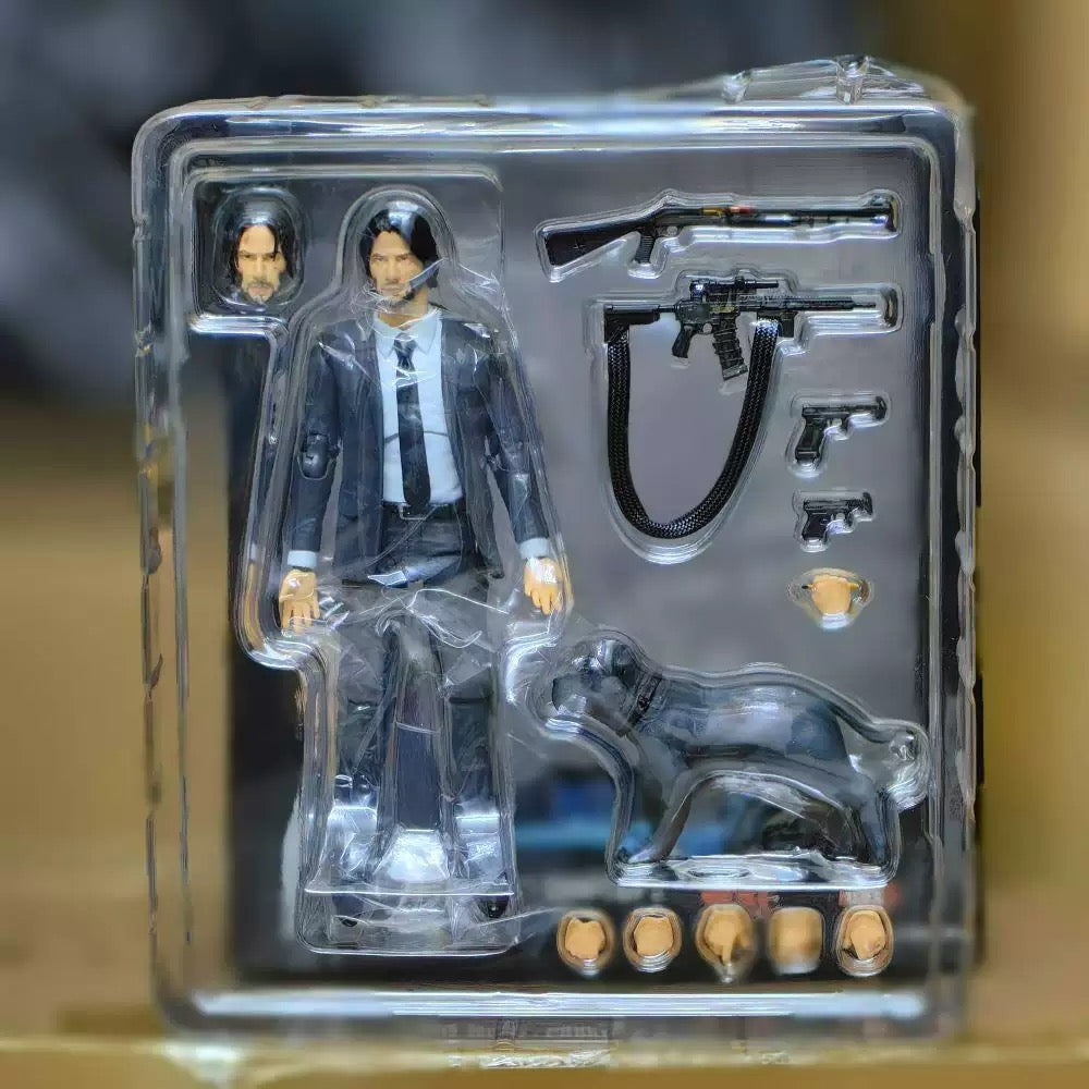 John Wick MAFEX 085 Articulated Figure Collectible Model Statue Desk Decor Gift Keanu Reeves Toys