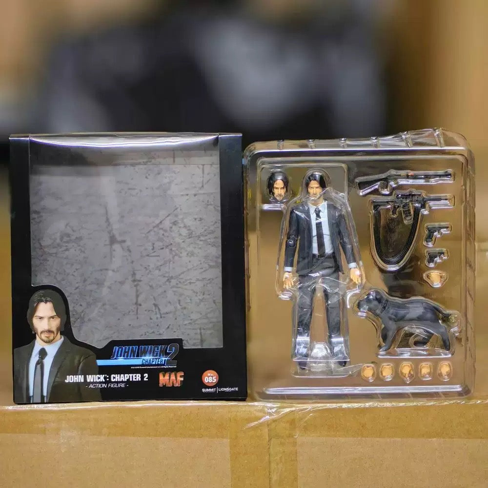 John Wick MAFEX 085 Articulated Figure Collectible Model Statue Desk Decor Gift Keanu Reeves Toys