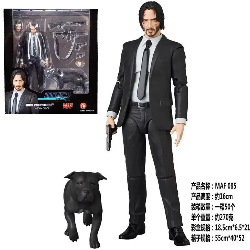 John Wick MAFEX 085 Articulated Figure Collectible Model Statue Desk Decor Gift Keanu Reeves Toys