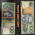 AUD Top 50 100 Australian Money Plastic Prop Money with Clear Window AUD Money Notes for Movie Music Party Game 100pcs
