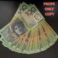 AUD Top 50 100 Australian Money Plastic Prop Money with Clear Window AUD Money Notes for Movie Music Party Game 100pcs