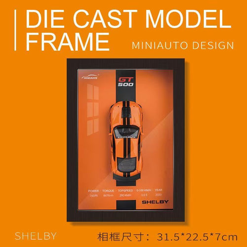 1:32 Photo Frame Version Diecast Alloy Metal Sports Car Model 3D Racing Car Hanging Painting Collection Kids Gifts