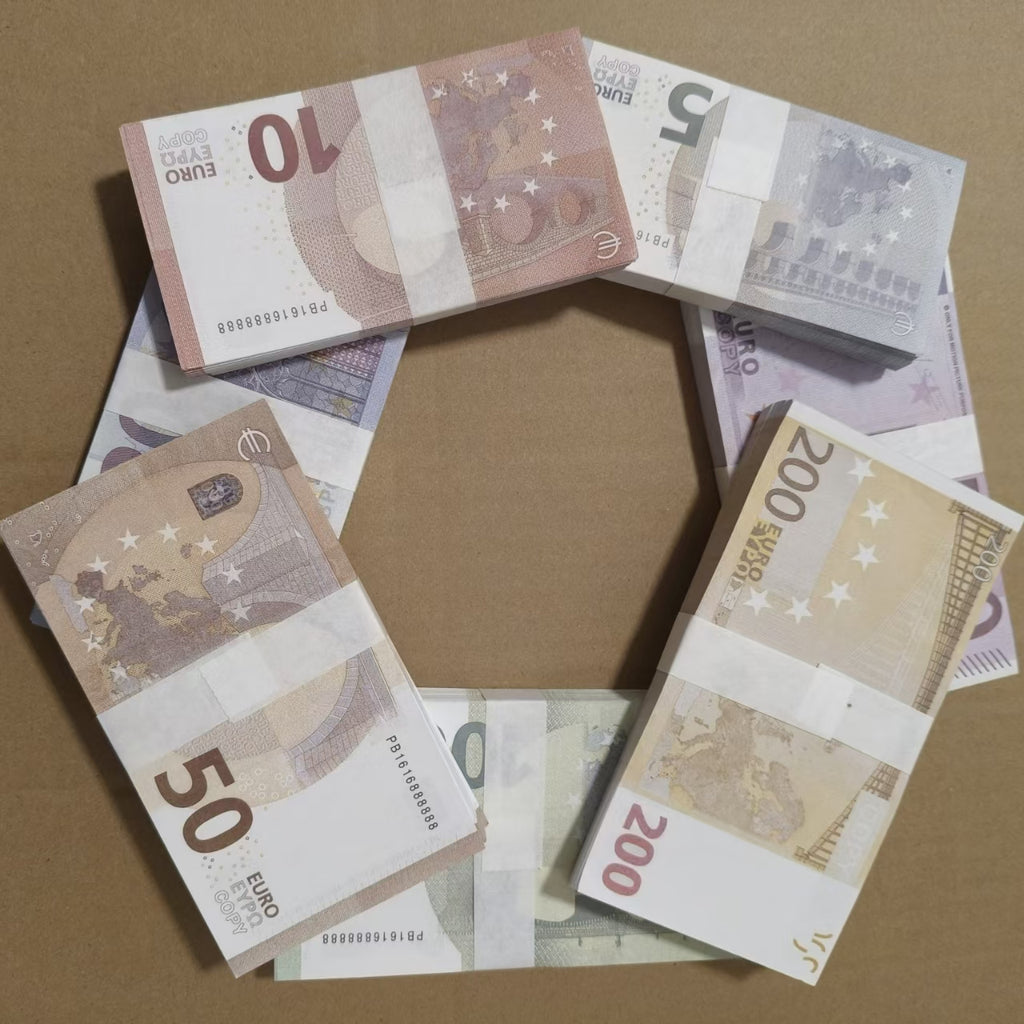 LASER Party Euro Prop Note Euro Money Paper Bills Regular Type Euro 10 20 50 100 200 Prop Euro Money 500