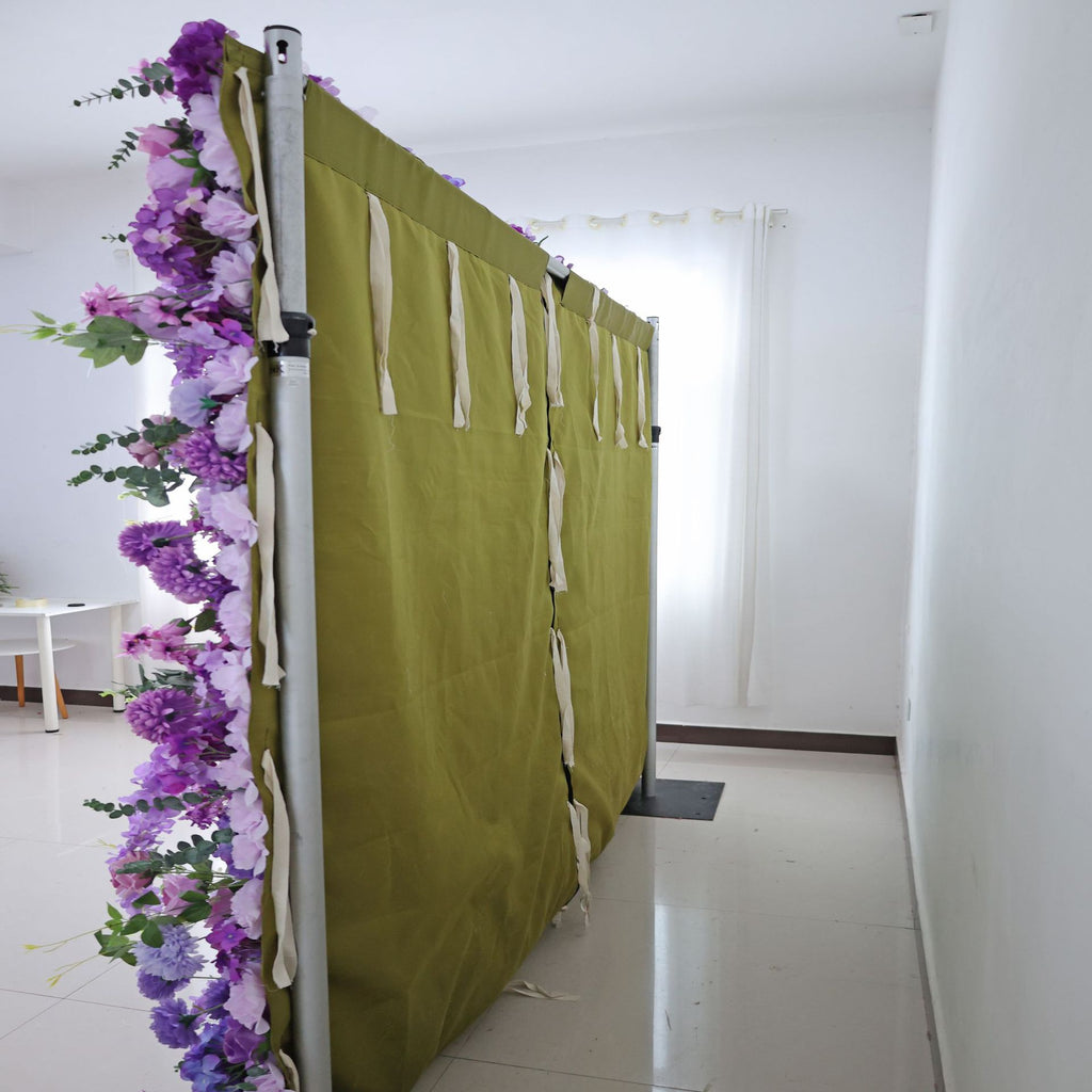 3D Purple Artificial Flower Wall Backdrop, 8x8ft Summer Flowers Decor for Wedding, Party, Photo Booth, Event & Home Decoration