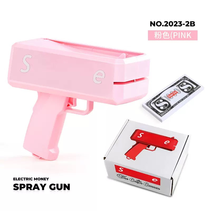 Money Gun Cash Spray Gun Toy Funny Party Wedding Birthday Festival Shooting Dollar Gun  Novelty Money Gun Toy Cash Shooter Party Supplies Funny Spray Dollar Gun for Celebration