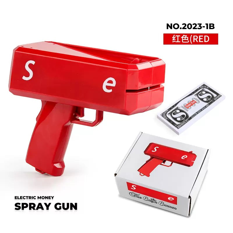 Upgraded Electric Cash Spray Gun High Power Money Gun Toy Festival Celebration High Power Electric Money Gun Upgraded Version Cash Shooter Toy Festival Party PropParty Prop