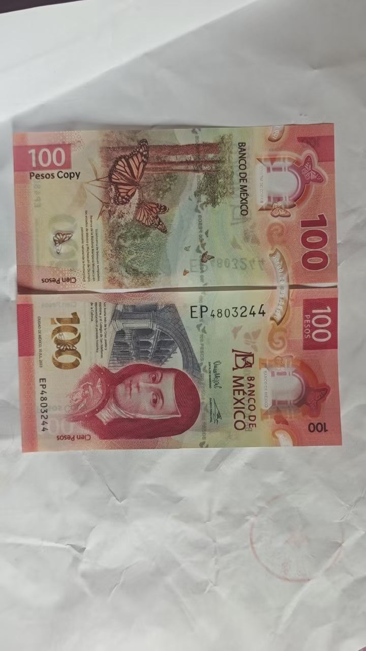 Mexican Peso Prop Currency for Party & Festival Decor Dinero Decorativo de Peso Mexicano para Fiestas