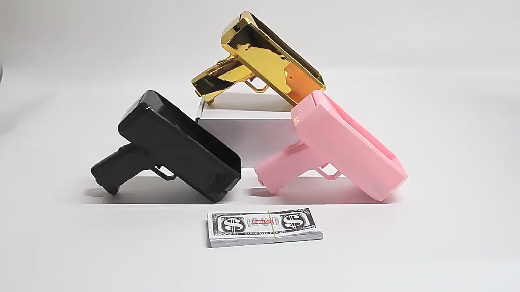 Money Gun Cash Spray Gun Toy Funny Party Wedding Birthday Festival Shooting Dollar Gun  Novelty Money Gun Toy Cash Shooter Party Supplies Funny Spray Dollar Gun for Celebration