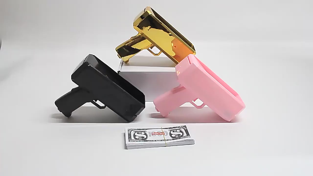 Money Gun Cash Spray Gun Toy Funny Party Wedding Birthday Festival Shooting Dollar Gun  Novelty Money Gun Toy Cash Shooter Party Supplies Funny Spray Dollar Gun for Celebration